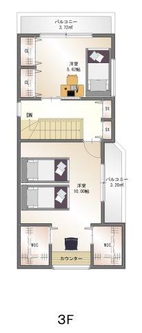 相之川3丁目　参考プラン3階