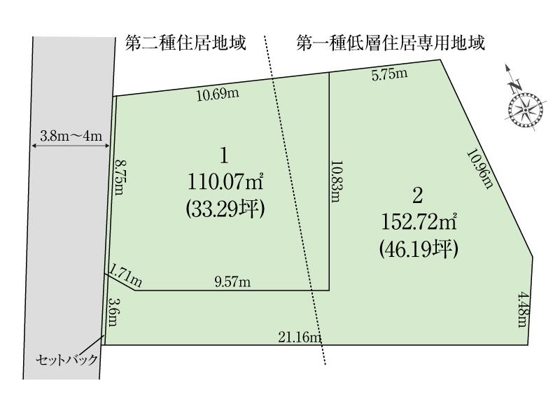 西船５丁目全２区画２号地の外観画像