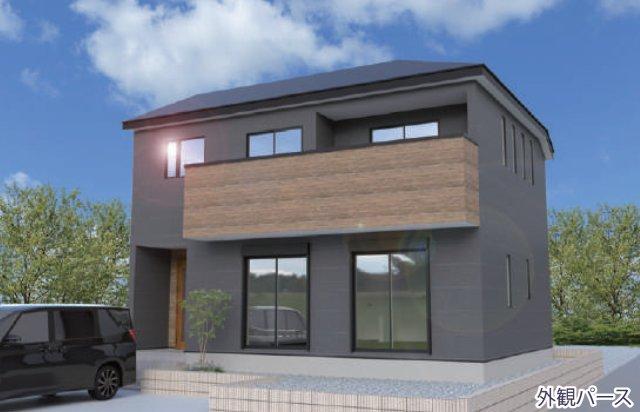 洗練されたモダンな外観は、木調のアクセントが温かみを添え、落ち着きのある佇まい。