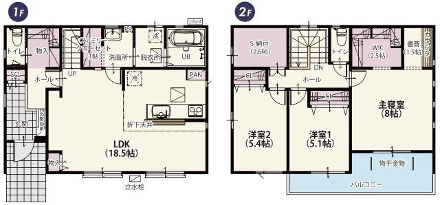 グランドヒルシリーズ芝山1丁目新築戸建の外観画像